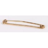 9 carat gold pin brooch, 3.3 grams