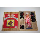 The Hanako Japanese doll with six wigs, boxed