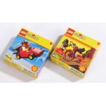 Lego System Shell models, 2535 car and 2538 flame thrower cart, boxed in original packaging (2)