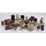 Collection of doll's house furniture, to include chairs, tables, dresser etc. (qty)