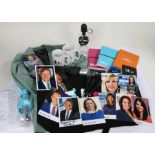 ITV and Anglia TV items, to include signed script, jacket, mugs, water bottle etc. (qty)