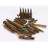 Collection of shell cases and projectiles, various small calibres, (qty)