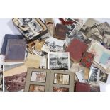 Collection of ephemera, photographs military and civilian, postcards, greeting cards, letters,