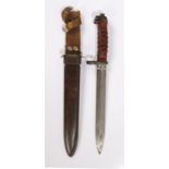 Post Second World War knife bayonet, ricasso appears to be stamped with the squirrel maker mark of