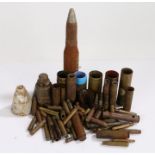 Collection of empty brass shell cases, various small calibres, (qty)