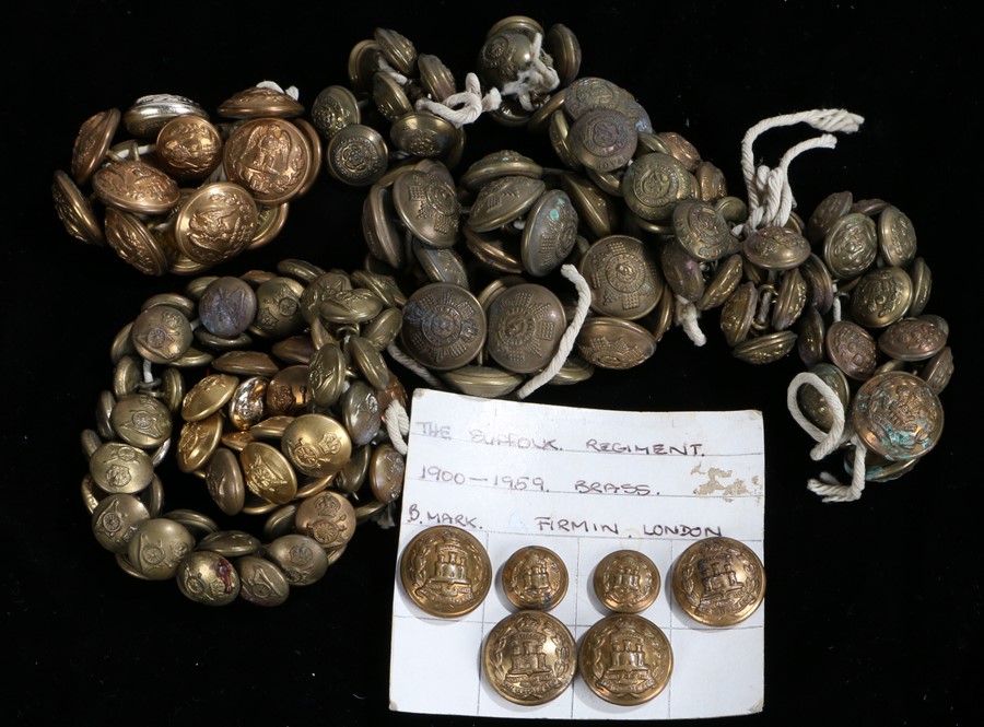 Collection of military buttons to include The Scots Guards, Grenadier Guards, Royal Engineers,