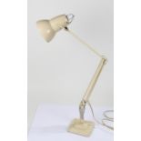 Anglepoise lamp, by Herbert Terry & Sons, raised on square stepped base