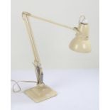 Anglepoise lamp, by Herbert Terry & Sons, raised on square stepped base