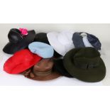 Collection of ladies hats, various styles and sizes