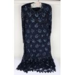 Frank Usher, ladies navy blue sequined dress, size XL