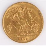 George V Half Sovereign, 1912, St George and the Dragon