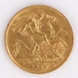 George V Half Sovereign, 1912, St George and the Dragon