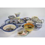 Collection of Quimper pottery, to include small dishes, a vase, and various other small items (qty)