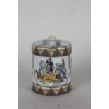 Haviland Limoges Camus Cognac Napoleon Vieille Reserve decanter in the form of a drum, the body with