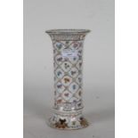 Porcelaine Royale vase, with floral pattern and gilt decoration, of cylindrical form, marked to