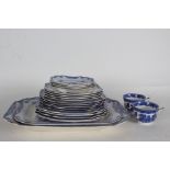 Collection of Adams Landscape pattern dinner and tea wares, consisting of two meat plates, five