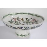 Large Portmeirion Botanic Garden pedestal bowl, 32.5cm diameter