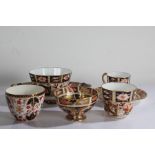 Royal Crown Derby Imari pattern porcelain, to include cabinet cup and saucer, two tea cups, coffee