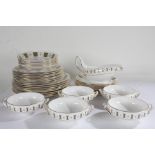 Quantity of Spode Persia dinner ware, comprising soup bowls, plates, sauce boat on stand etc. (qty)