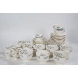 Wedgwood Rural England part tea set, consisting of plates, depicting Great Barr Hall, saucers,