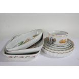 Quantity of Royal Worcester flan and cooking dishes, and a Portmeirion dish (qty)