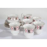 Quantity of Queens 'Cut for Coffee' tea ware, all decorated with playing cards, comprising four