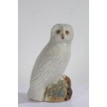 Bernard Rooke pottery owl, 28cm high