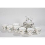 Wedgwood Wheatear part tea set, consisting of six cups, saucers, jug, dishes, bowl (qty)