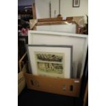 Pictures and prints to include print titled, "Sketches from a Steam Launch at Henley Regatta",