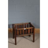 Edwardian Arts and Crafts style oak magazine rack