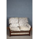 Ercol style two seater sofa, 132cm wide