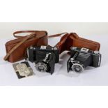 Zeiss Ikon Klio folding camera, cased, and a Kodak Six-20 B folding camera, cased (2)