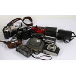 Collection of 35mm cameras, to include a Kodak Instamatic 300, Beirette, Canon, and others (qty)