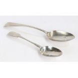 Late William IV silver dessert spoon, London 1837, maker William Bateman II, George IV silver