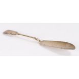 Victorian silver fish knife, Exeter 1865, maker Thomas Hart Stone, the fiddle pattern handle with