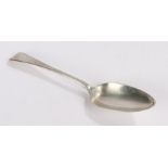 George III silver tablespoon, London 1806, maker Solomon Hougham, the old English pattern handle