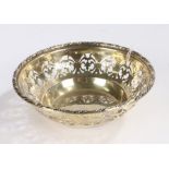 George V silver sweetmeat dish, London 1928, maker William Comyns & Sons Ltd, the rope twist