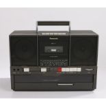 Panasonic SG J500 L Portable turntable boombox, circa 1986, with a tape deck, record player and