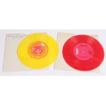 2 x Coloured Vinyl 7" Singles. Sheila B. Devotion - You Light My Fire (Red vinyl, EMI 2828).