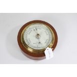 Negretti & Zambra London Barometer, with an oak case housing the dial, the dial with R/11503, 16.5cm