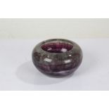 20th Century Chinese polished and turned fluorite bowl, 17cm diameter