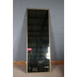 Substantial gilt framed wall mirror, 214cm x 76cm