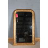 19th Century French pier mirror, the frame with decorative incised running leaf work and original