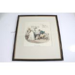 Three 19th Century French prints, lith de langlume, Onze heures du matin, Onze heures du soir and 10