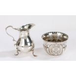 Edward VII silver cream jug, Chester 1906, maker George Nathan & Ridley Hayes, with acanthus leaf