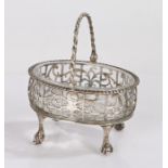 George III silver and clear glass bonbon dish, London 1768, maker David Hennell I & Robert Hennell