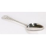 William IV/Victorian Jersey silver serving spoon, makers mark only for Thomas de Gruchy and John