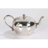 Victorian silver bachelors teapot, London 1873, maker Elkington & Co (Frederick Elkington), of