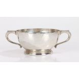 George V Arts & Crafts style silver bowl, Birmingham 1928, maker William Greenwood & Sons, with