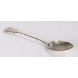 George III silver basting spoon, London 1819, maker William Seaman, the fiddle pattern handle